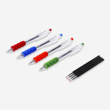 Erasable pens with black refills - 4 pcs