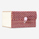 Purple bamboo storage box - 9x9 cm