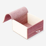 Purple bamboo storage box - 9x9 cm