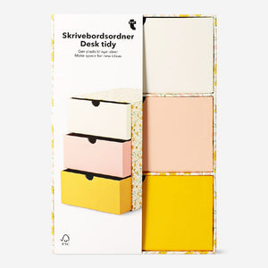 Çiçekli 3 Çekmeceli Masaüstü Düzenleyici