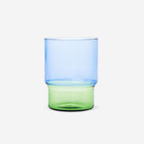 Blue and green drinking glass - 400 ml