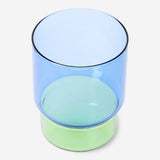 Blue and green drinking glass - 400 ml