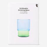 Blue and green drinking glass - 400 ml