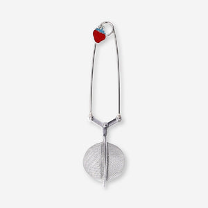 Çilek Detaylı Metal Çay Süzgeci