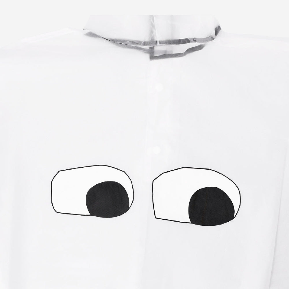 RAIN PONCHO TRANSPARENT T EYES ONE SIZE ADULT