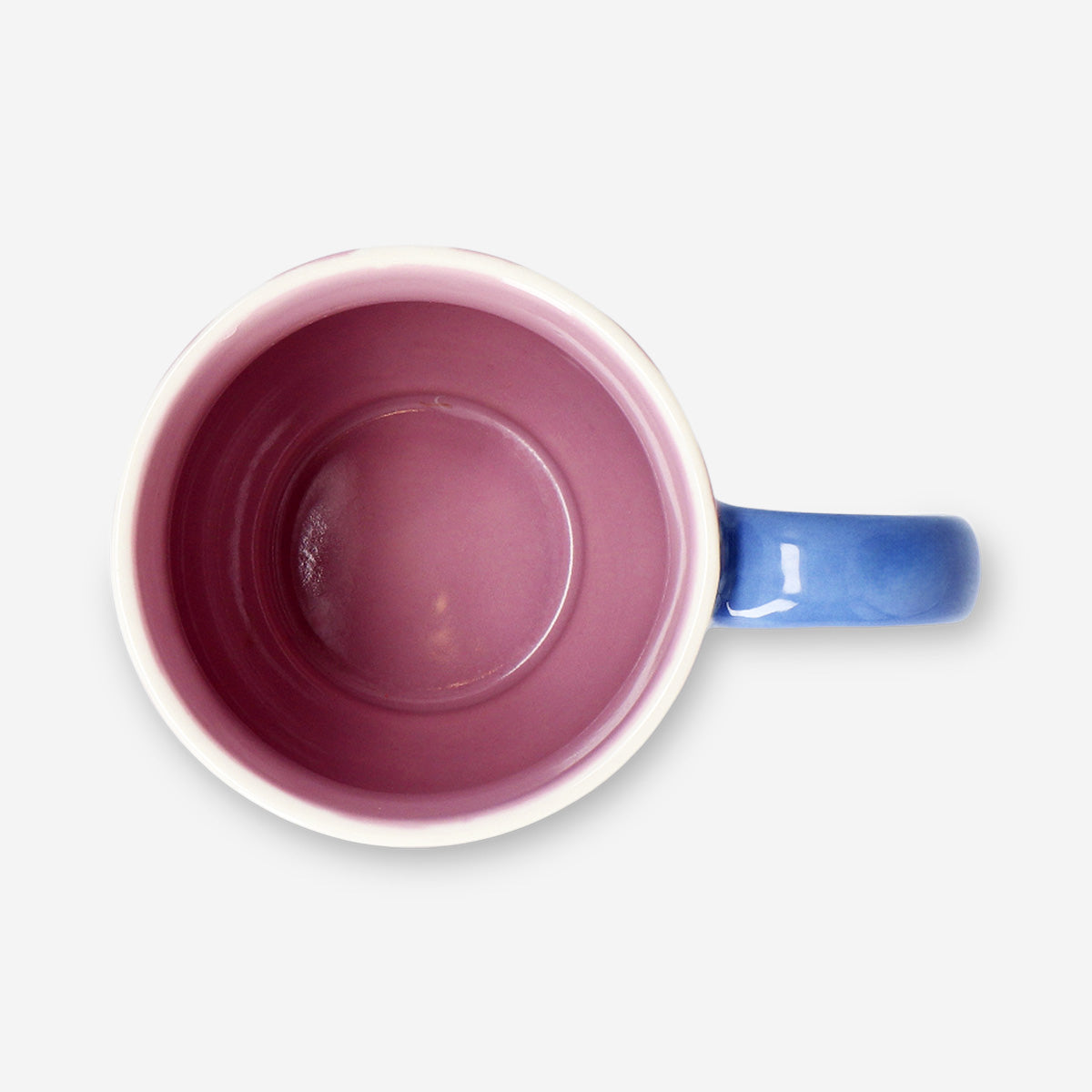 Pembe Çizgili Çiçekli Büyük Kupa