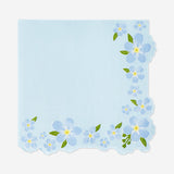 Blue floral napkins - 16 pcs 