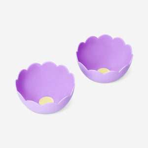 Purple flower bowls - 2 pcs