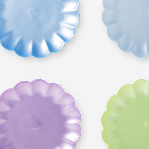 İnci Renkli 4'lü Plastik Tabak
