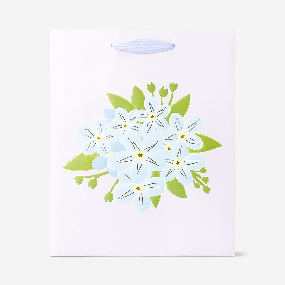Gift bag with embossed flower