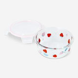 Round food container with berry print - 16 cm