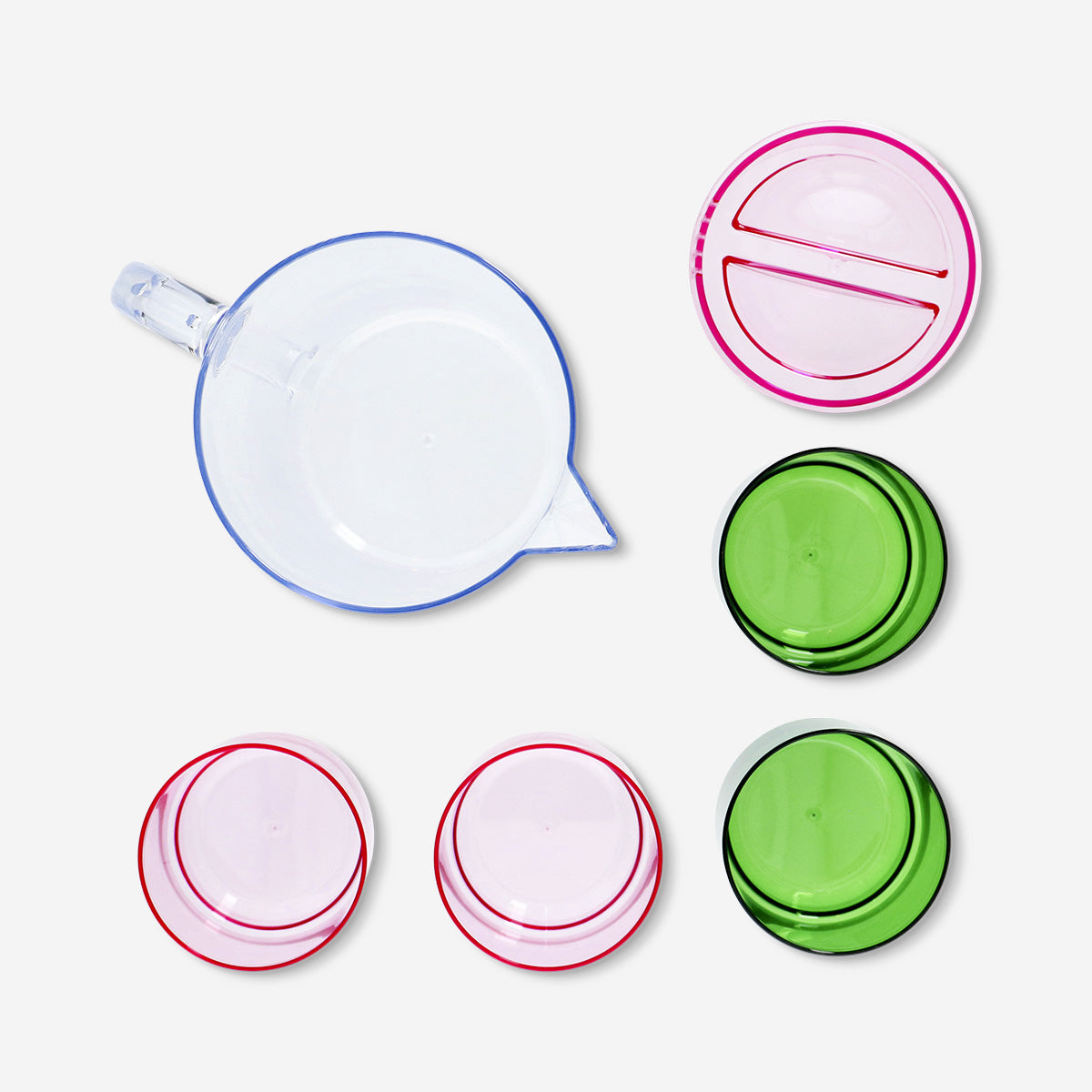 4 Bardaklı Plastik Sürahi Seti