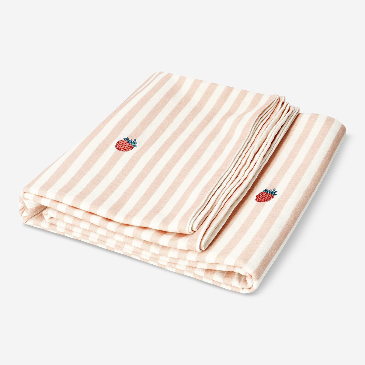 Tablecloth with embroidered raspberry - 140x220 cm