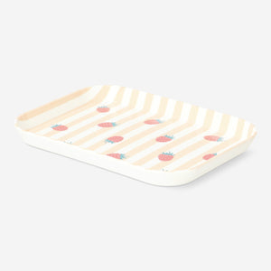 Decorative tray with strawberry print - 12 cm