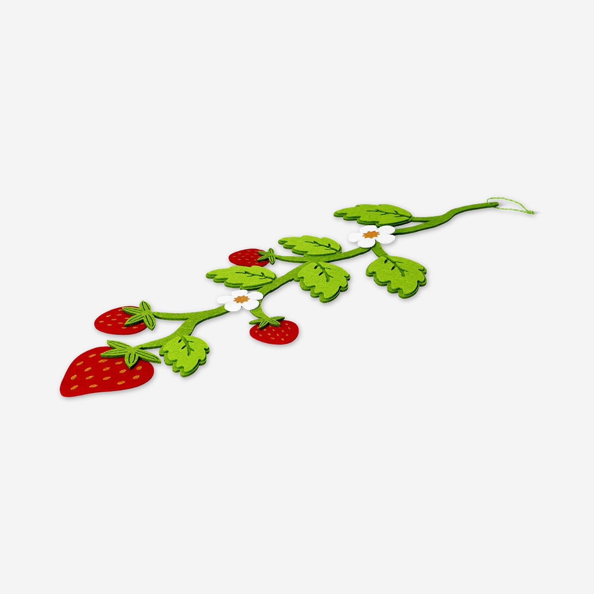 Decorative felt strawberry vine