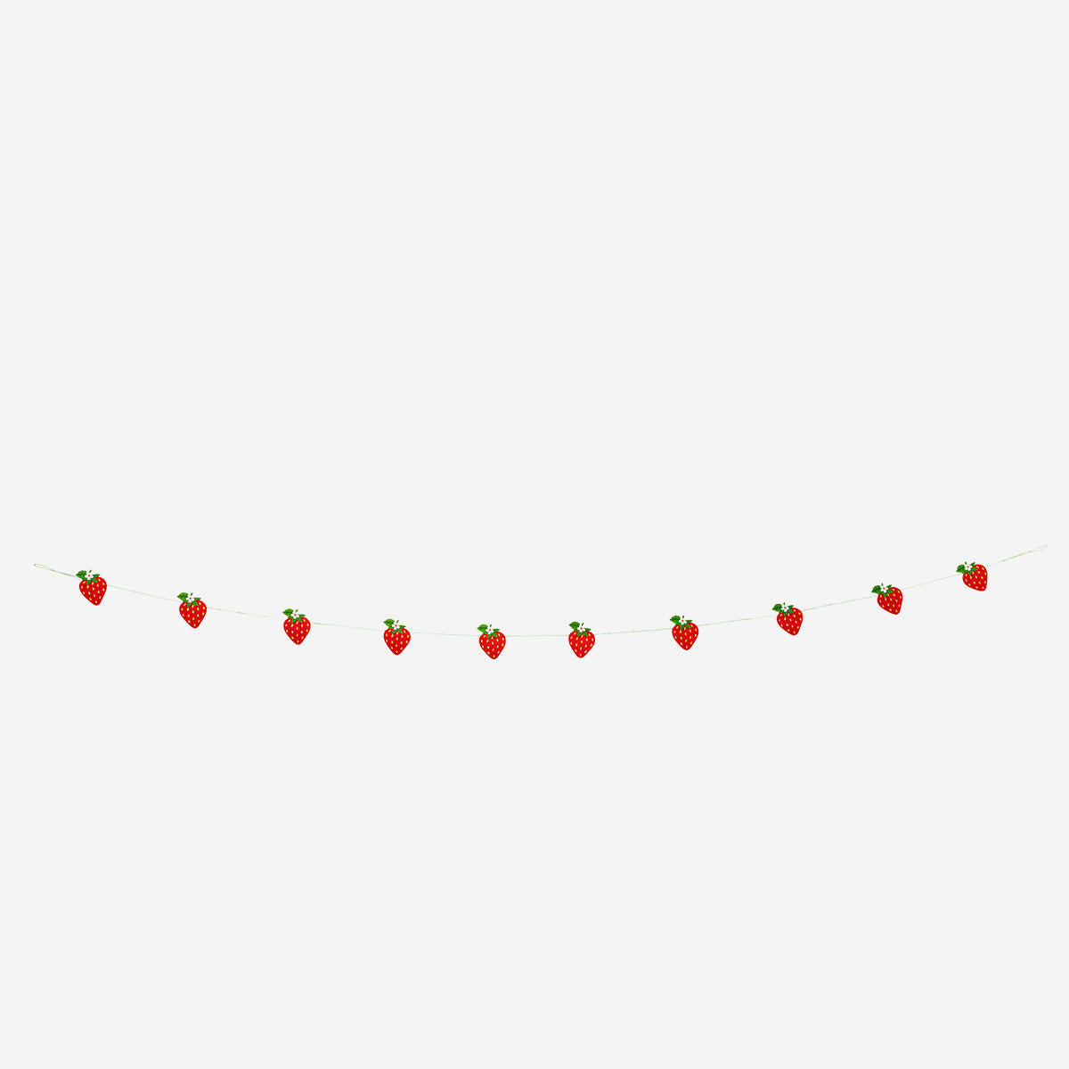 Strawberry felt garland - 300 cm