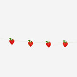 Strawberry felt garland - 300 cm