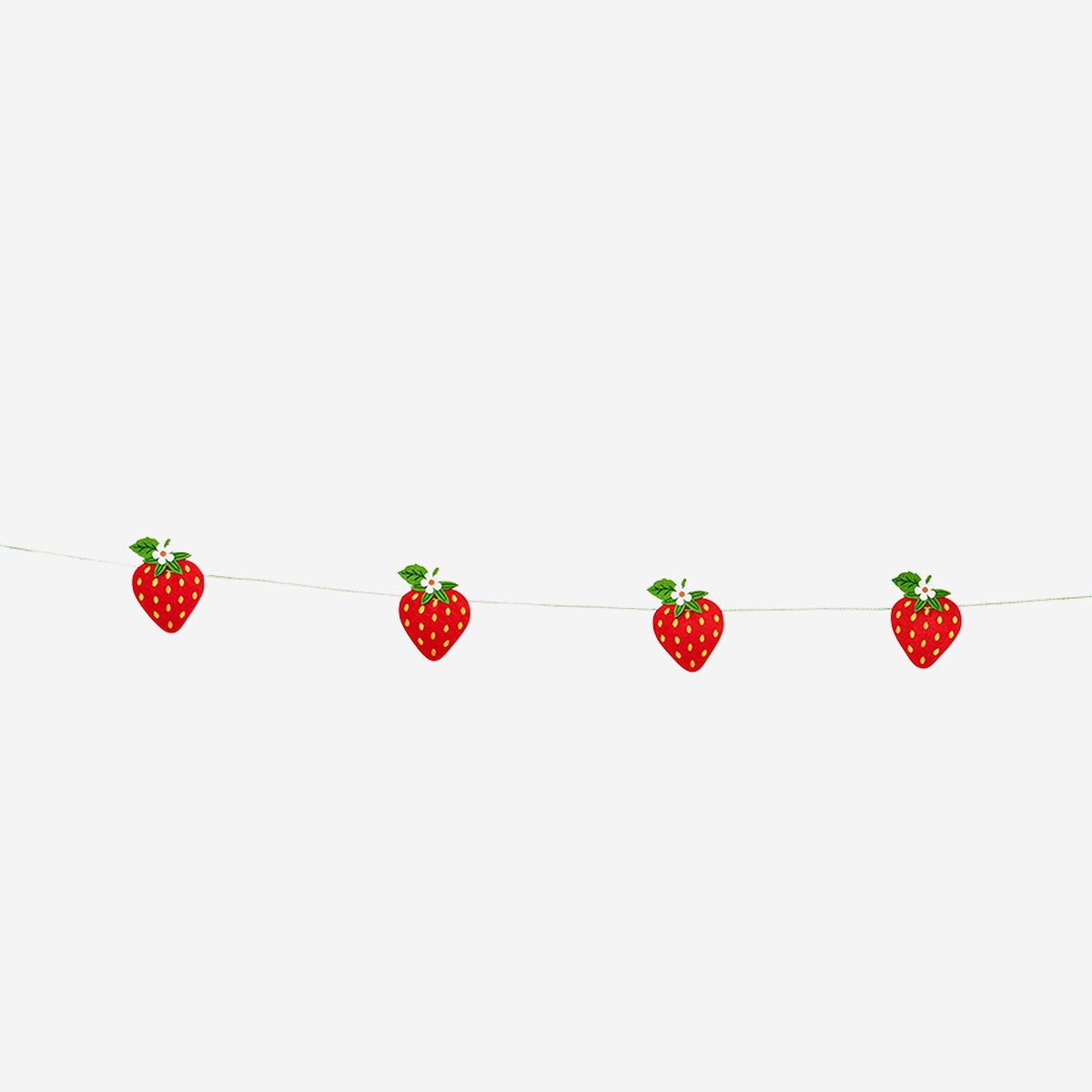 Strawberry felt garland - 300 cm