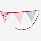 Fabric garland with pom poms - 300 cm