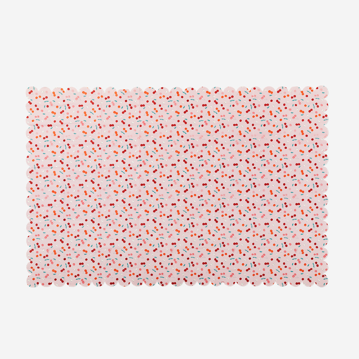 Paper tablecloth with berry print - 180x120 cm