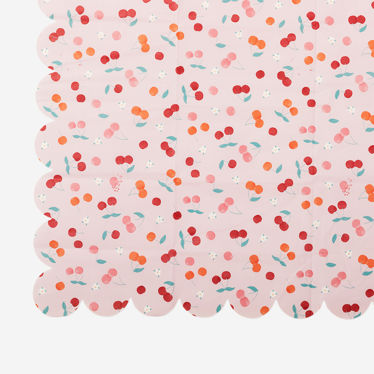 Paper tablecloth with berry print - 180x120 cm