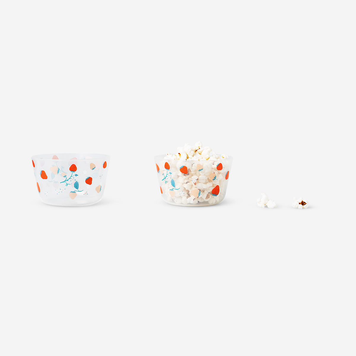 Bowls with strawberry print - 2 pcs