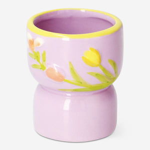 Pembe Çiçek Detaylı Tealight Mumluk
