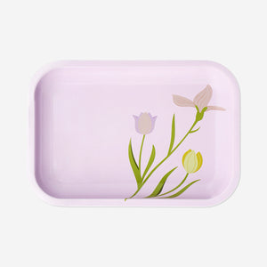 Decorative tray with floral print