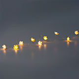 String lights - Pink and yellow flowers 