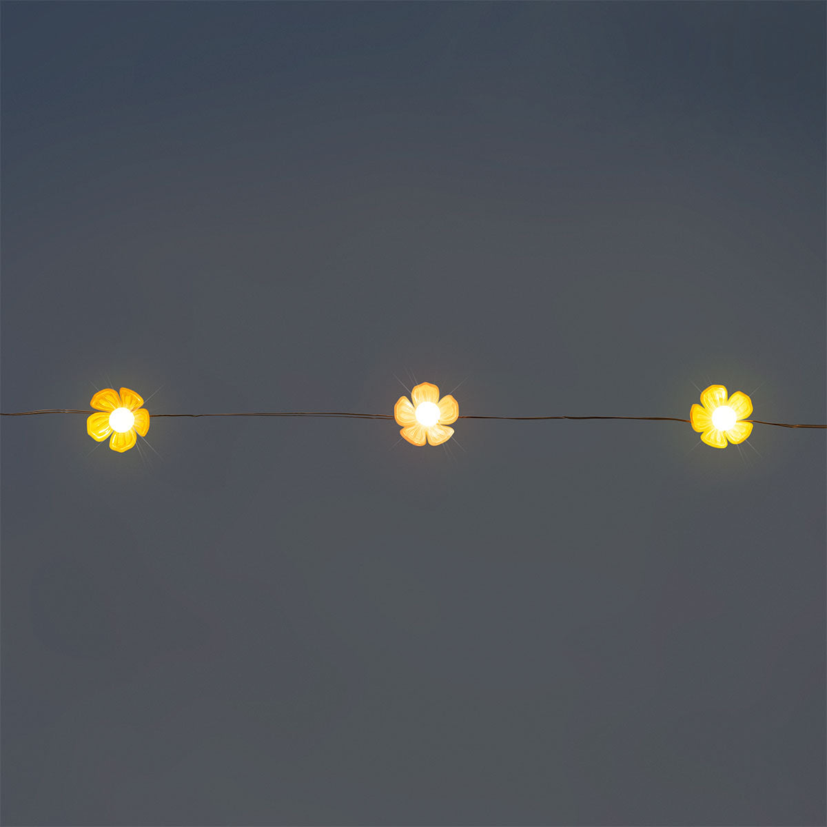String lights - Pink and yellow flowers 