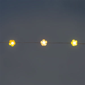 String lights - Pink and yellow flowers 