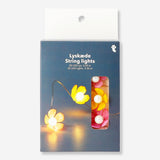String lights - Pink and yellow flowers 