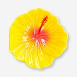 Hibiskus Çiçeği Şeklinde Dekoratif Tabak