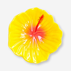 Hibiskus Çiçeği Şeklinde Dekoratif Tabak