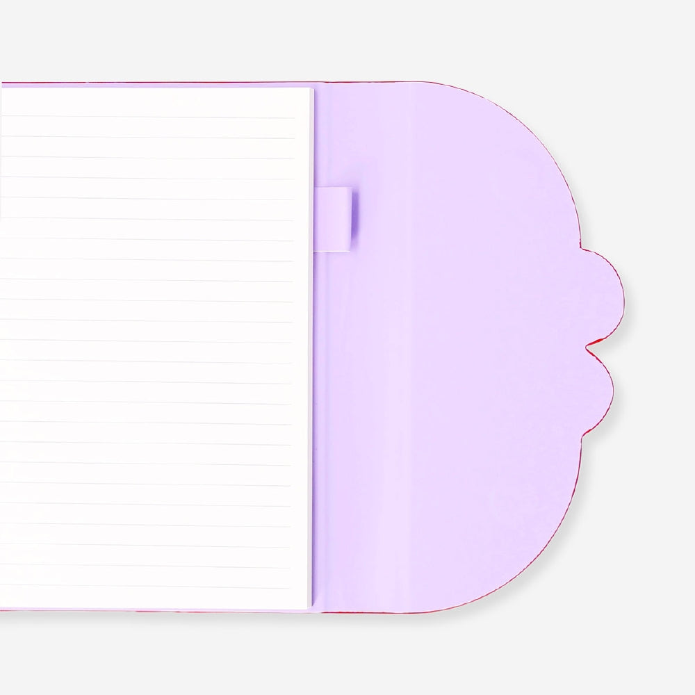 Kiraz Desenli Mor Defter A5
