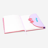 Kiraz Desenli Mor Defter A5