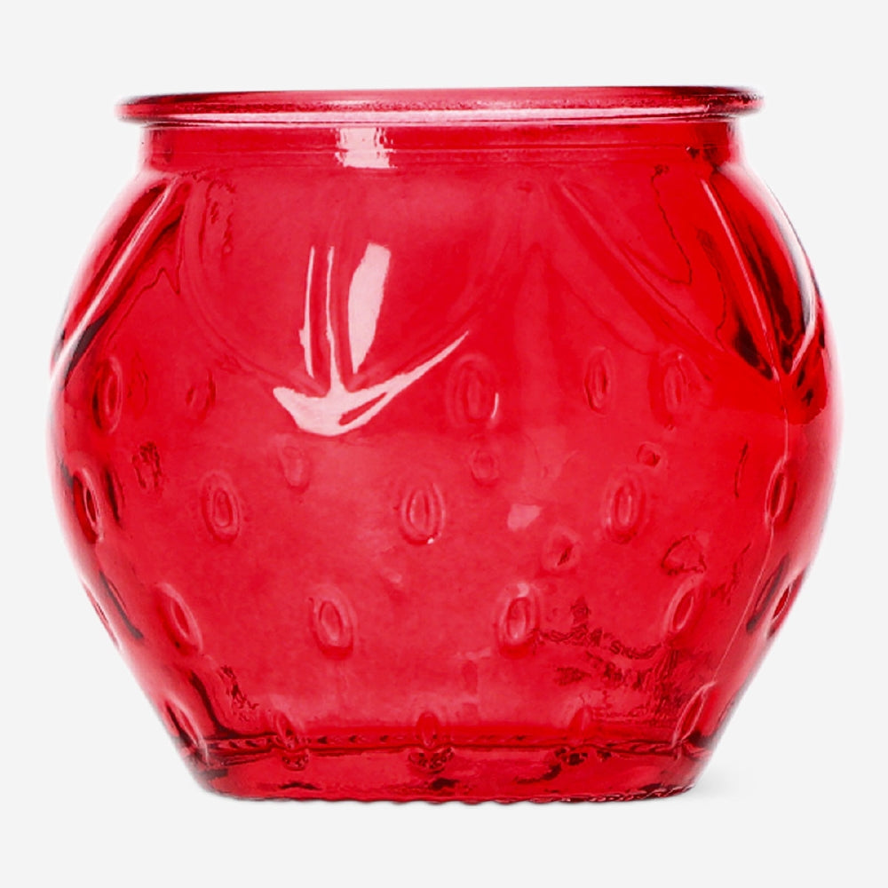 Kırmızı Cam Tealight Mumluk