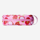 Cosmetic bag with dragon fruit print