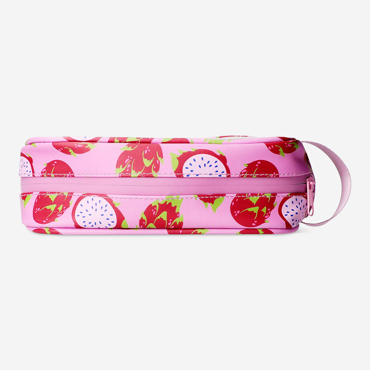 Cosmetic bag with dragon fruit print