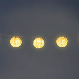Outdoor string lights - Striped fabric balls