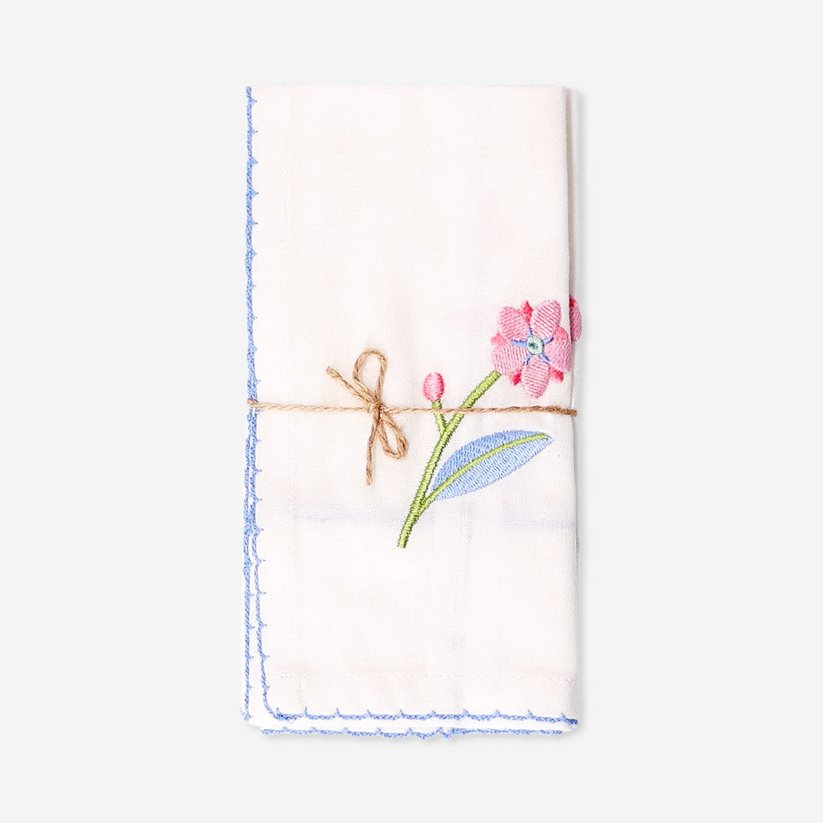 Fabric napkins with flower design - 2 pcs