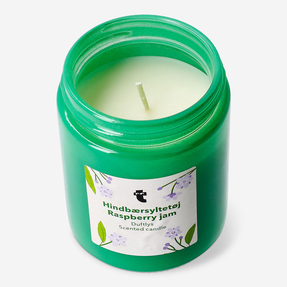 Candle shaped as jam jar - Raspberry jam fragrance