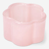 Milky pink glass tealight holder