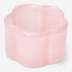 Milky pink glass tealight holder