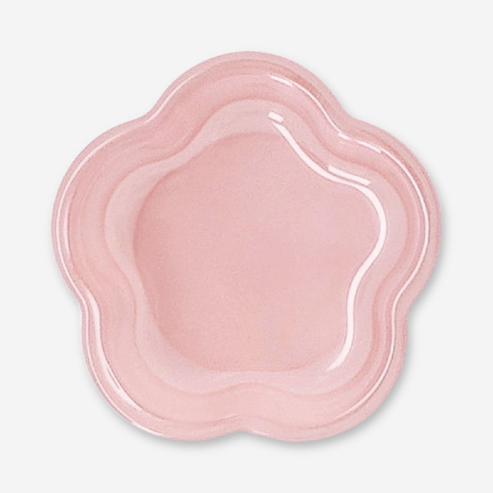 Milky pink glass tealight holder