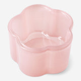 Milky pink glass tealight holder