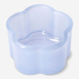 Milky blue glass tealight holder