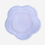 Milky blue glass tealight holder