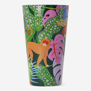 2'li Tropikal Desenli Plastik Bardak