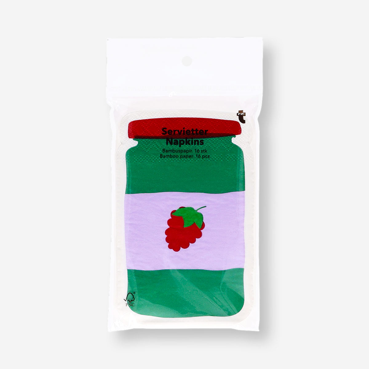 Napkins shaped as jam jar - 16 pcs